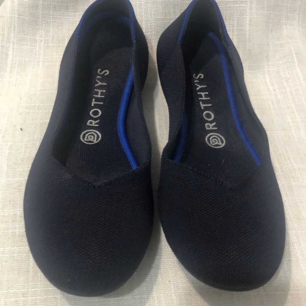Rothy’s The Flat Round Toe Size 9 Navy Solid